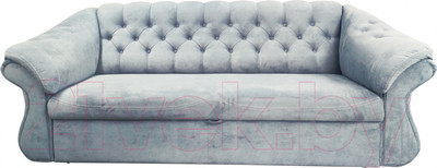 Диван Bobrovmebel Арго 4(Н) раскладной (микровелюр симпл 30 светло-серый)