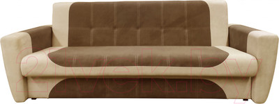 Диван Bobrovmebel Модерн 2 книга раскладной (микровелюр симпл 45/симпл 42 коричневый/бежевый)