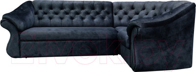 Диван угловой Bobrovmebel Арго 2(Н) раскладной (микровелюр симпл 54 серый)