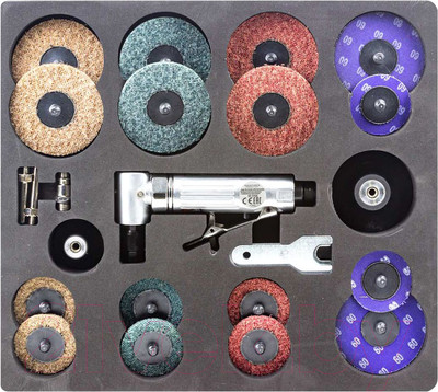 Пневмошлифмашина RockForce RF-ST-7733MK (52022 с комплектом аксессуаров)