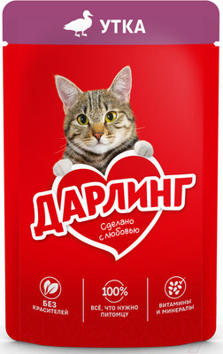 Влажный корм для кошек Дарлинг Утка в подливе (75г)