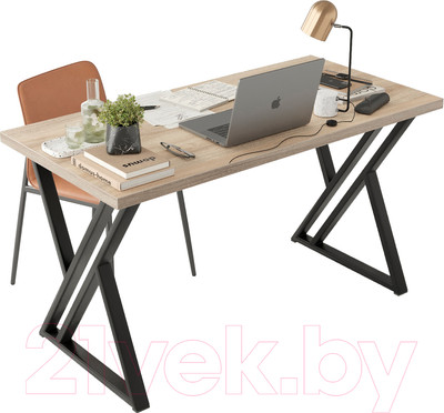 Письменный стол Domus Гранд / 12.016.401.07 (вяз светлый/металл черный)