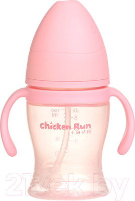 Бутылочка для кормления Pituso Антиколики Широкое горло с ручками / 99000 (160мл, розовый)