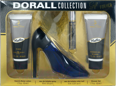 Парфюмерный набор Dorall Collection Miss Fine Туал вода 90мл+Лосьон 50мл+Т/вода 10мл+Гель д/д 50мл