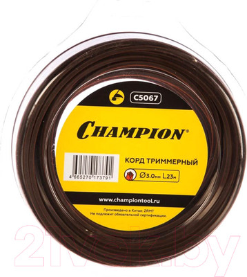 Леска для триммера Champion Nylplus Square / C5067