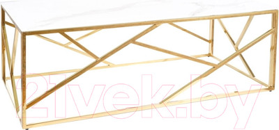 Журнальный столик Signal Escada A II (эффект белого мрамора/золото)