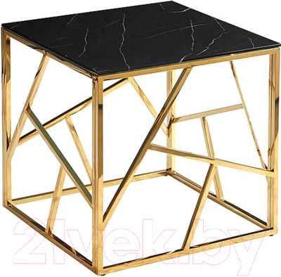 Журнальный столик Signal Escada B II (эффект черного мрамора/золото)