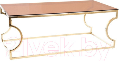 Журнальный столик Signal Kenzo A (дымчатый янтарь/золото)