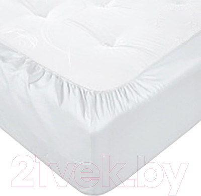 Простыня Luxsonia Поплин на резинке 90x200 / Мр0040-8 (серый)