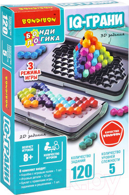 Настольная игра Bondibon БондиЛогика IQ-Грани / ВВ5953