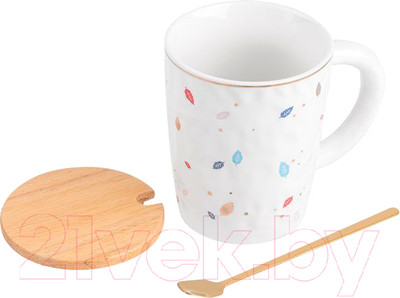 Кружка с ложкой Perfecto Linea Autumn foliages 30-851060