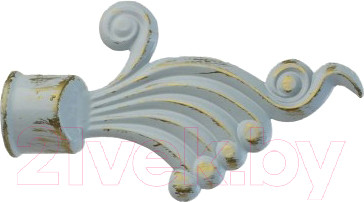 Набор наконечников для карниза Lm Decor YF023 Кения 16мм (2шт, белое золото)