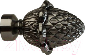 Набор наконечников для карниза Lm Decor YF032 Шишка 16мм (2шт, антрацит)