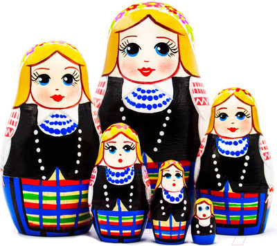 Матрешка сувенирная Брестская Фабрика Сувениров В белорусской традиционной одежде / 6206