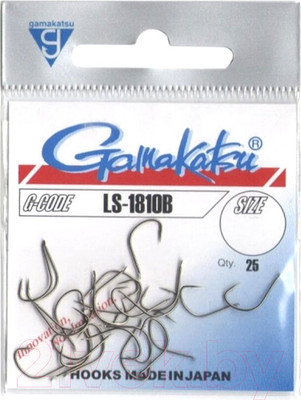 Набор крючков рыболовных Gamakatsu LS-1810B Hooks Bronze №12 / 146548-012 (25шт)