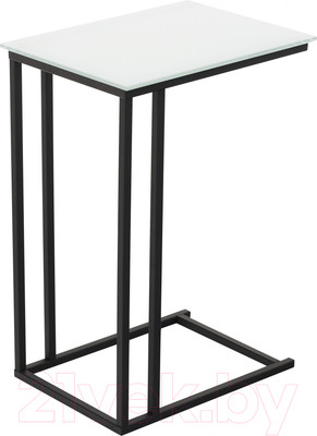Приставной столик РасГар Престиж (белый/черный)