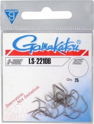 Набор крючков рыболовных Gamakatsu LS-2210B Hooks Bronze №14 / 146560-014 (25шт)