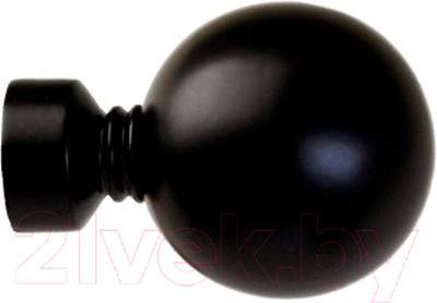 Набор наконечников для карниза Lm Decor YF059 Шар большой 25мм (2шт, черный матовый)
