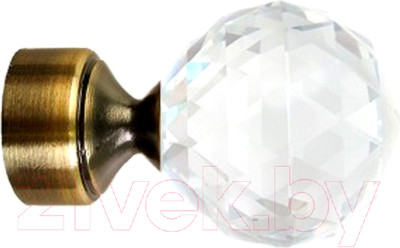 Набор наконечников для карниза Lm Decor YF130 Кристалл 25мм (2шт, антик)