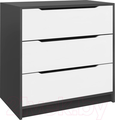 Комод Артём-Мебель Интерио 1 СН 111.04 (белый/графит)