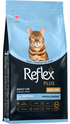 Сухой корм для кошек Reflex Plus Skin Care уход за кожей и шерстью (15кг)