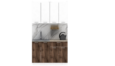 Кухонный гарнитур Eligard Lion 1.2 (белый/дуб нокс/малага)