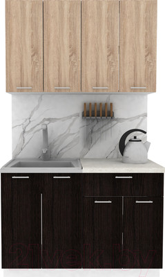 Кухонный гарнитур Eligard Lion 1.2 (дуб сонома/дуб марбург/королевский опал)