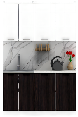 Кухонный гарнитур Eligard Lion 1.4 (белый/дуб марбург/королевский опал)