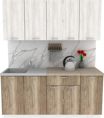 Кухонный гарнитур Eligard Lion 1.8 (сосна каньон/дуб каньон/малага)