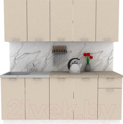 Кухонный гарнитур Eligard Lion 2.0 (персидский жемчуг/малага)
