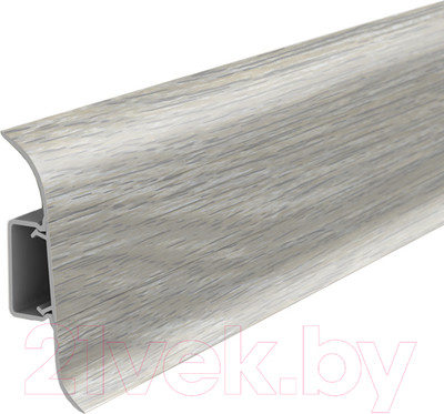 Плинтус Ideal Классик 253 Ясень серый 55мм С центральной планкой (2.2м)