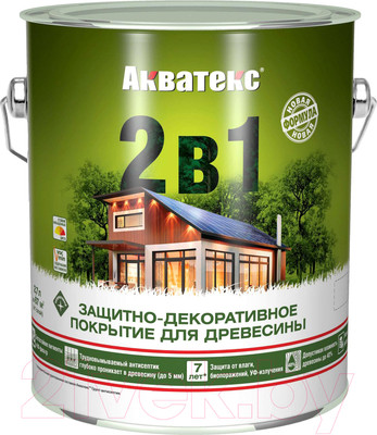 Защитно-декоративный состав Акватекс 2в1 (2.7л, ваниль)