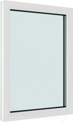 Окно ПВХ Brusbox Однастворчатое Глухое 3 стекла (900x700x70)