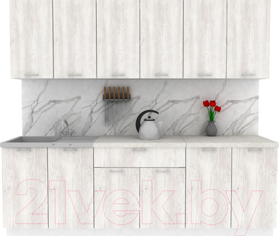 Кухонный гарнитур Eligard Lion 2.4 (сосна каньон/королевский опал)