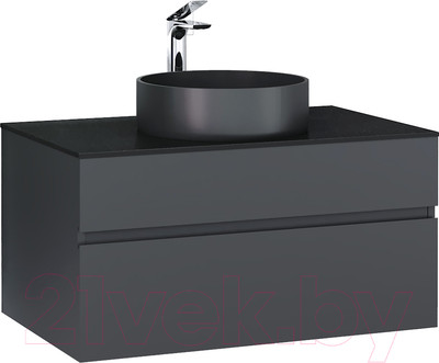 Тумба под умывальник Raval Decent 80 / Dec.01.80/A/RL (подвесная, антрацит)