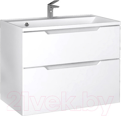 Тумба под умывальник Raval Wector 80 / Wct.01.80/P/W/MD (подвесная)