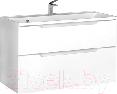 Тумба под умывальник Raval Wector 100 / Wct.01.100/P/W/MD (подвесная)