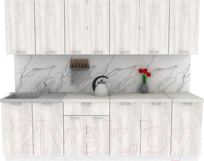 Кухонный гарнитур Eligard Lion 2.6 (сосна каньон/королевский опал)