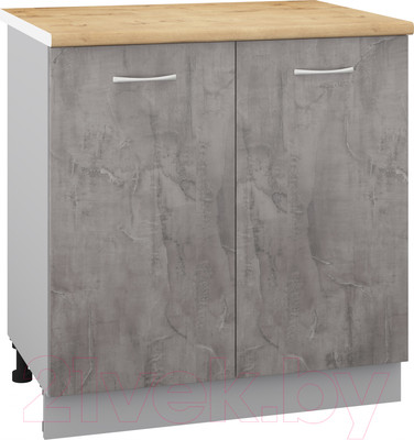 Шкаф-стол кухонный Кортекс-мебель Корнелия Лира НШ80р (оникс/дуб бунратти)