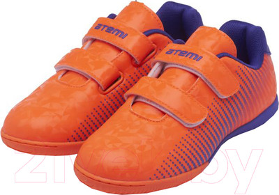Бутсы футбольные Atemi Indoor Kids SBA-006 (оранжевый/фиолетовый, р-р 32)