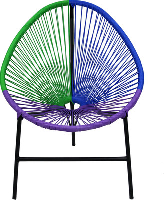Стул садовый Garden Story К набору Акапулько / AC-MT001 (черный/ротанг синий/фиолетовый/зеленый)