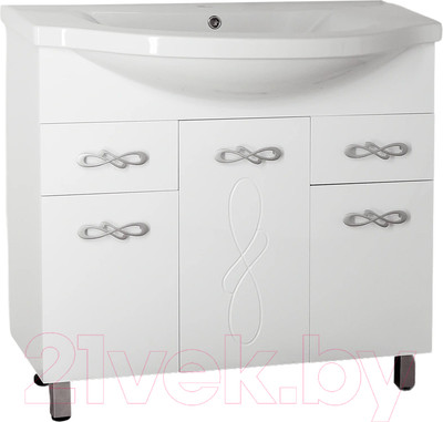 Тумба под умывальник Style Line Венеция 90 2 ящика (для классической раковины)