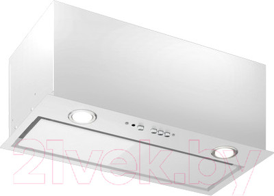 Вытяжка скрытая Elikor КВ Cube 60П-1000 / 237810 (белый/белый)