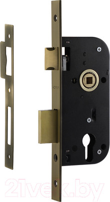 Корпус врезного замка Нора-М КЗВ-100 (старая бронза)