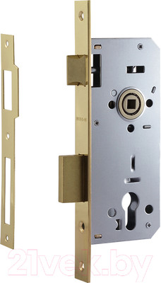 Корпус врезного замка Нора-М КЗВ-102 45мм (латунь полированная)