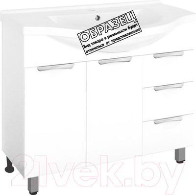 Тумба под умывальник Style Line Жасмин 90 3 ящика (для классической раковины)