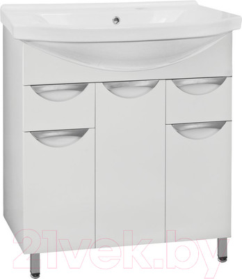 Тумба под умывальник Style Line Жасмин 80 2 ящика (для классической раковины)