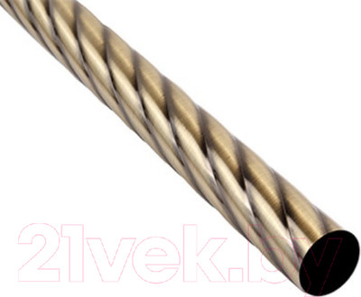 Труба для карниза Lm Decor Витая 19мм (антик, 3м)