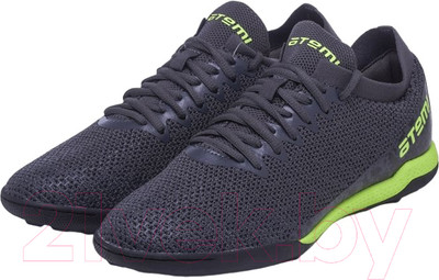 Бутсы футбольные Atemi Turf Kids SBA-003 (серый/ярко-салатовый, р-р 34)