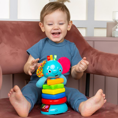 Развивающий игровой набор Азбукварик Музыкальная пирамидка Слоник / 2974